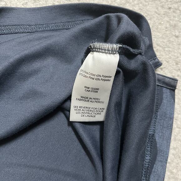 Travis Mathew Polo Shirt Mens 3XL Blue Camo Performance Golf Logo Stretch - Picture 6 of 9